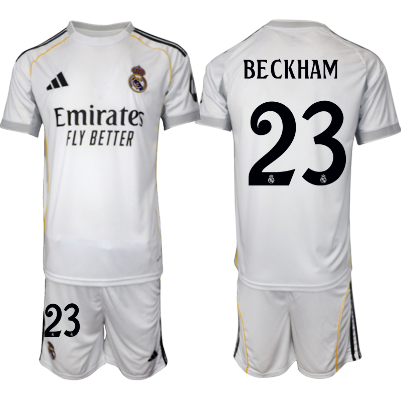 Men 2025-2026 Club Real Madrid home White #23 Soccer Jersey->real madrid jersey->Soccer Club Jersey